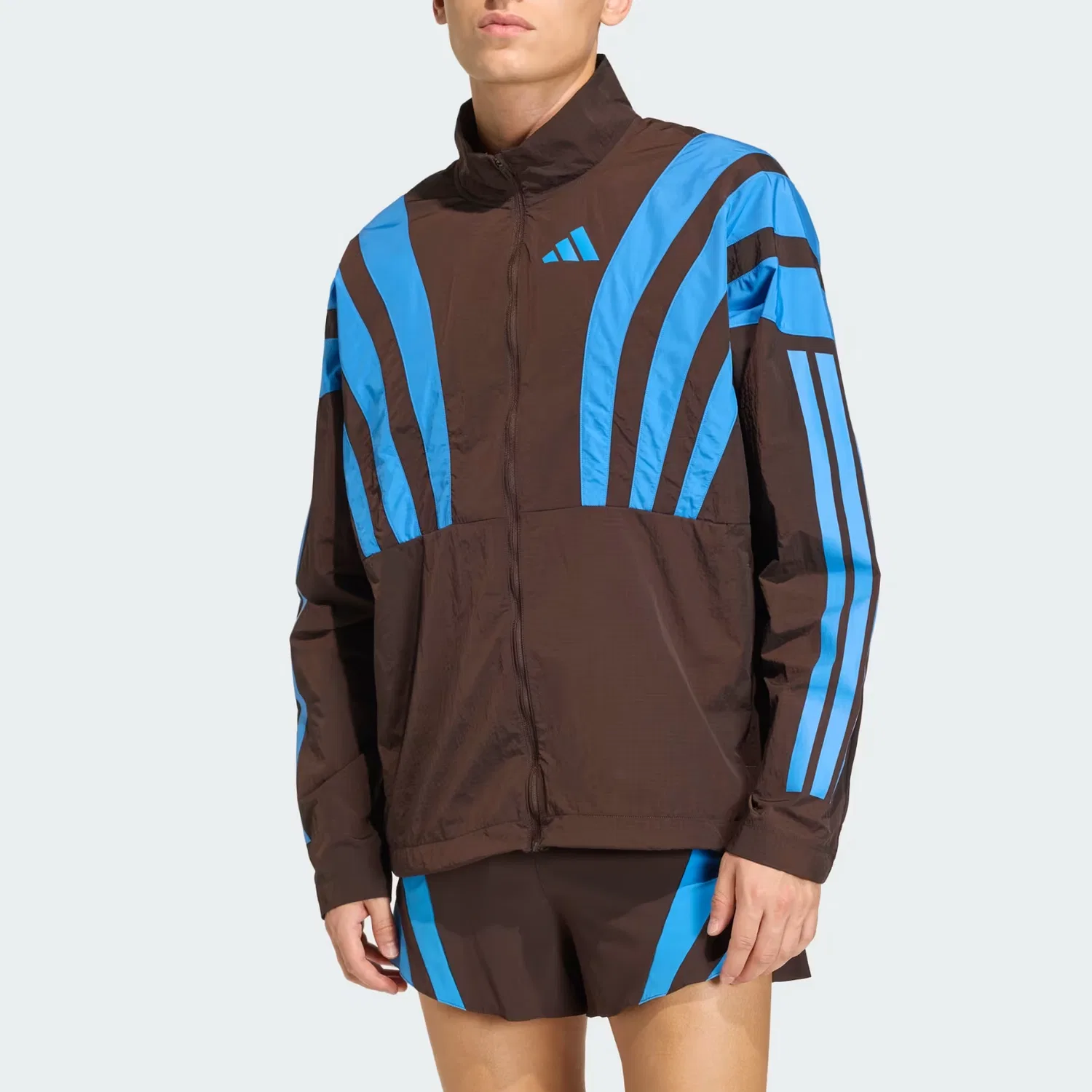 Мужская куртка для бега Adizero Archive Running Jacket Adidas, Aurora Coffee — фото 4