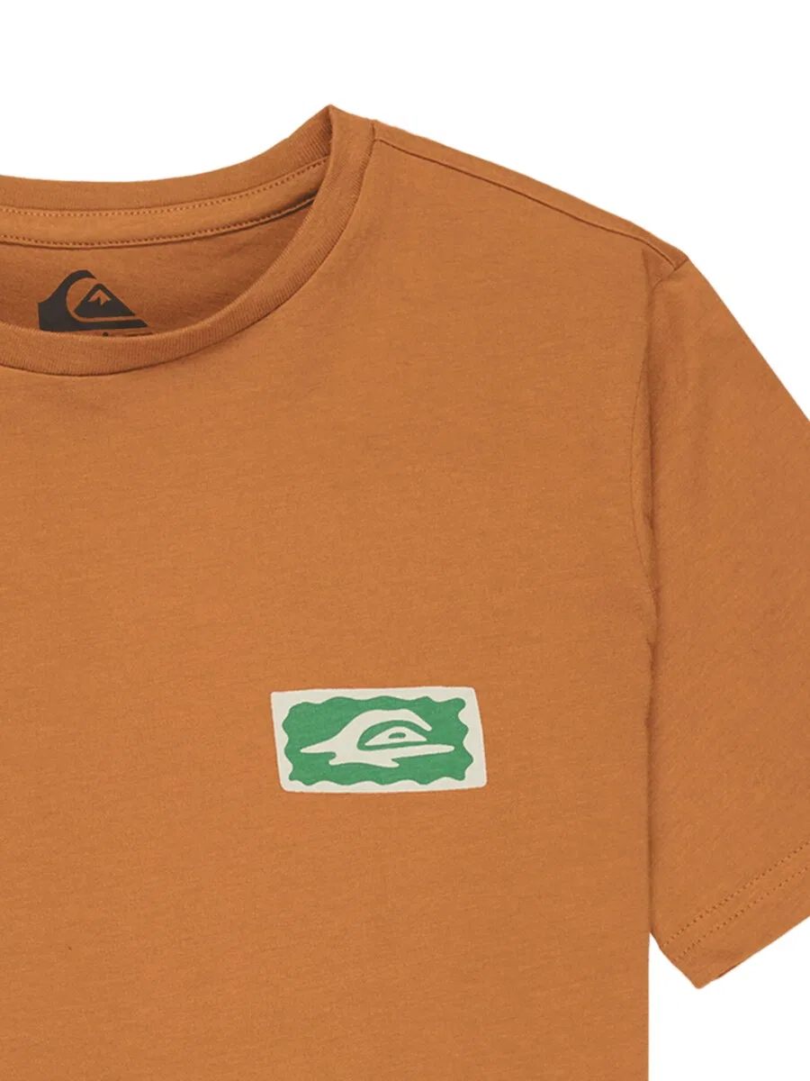 Рубашка QUIKSILVER 'Serenity Splash' в светло-бежевом и темно-бежевом цветах — фото 3