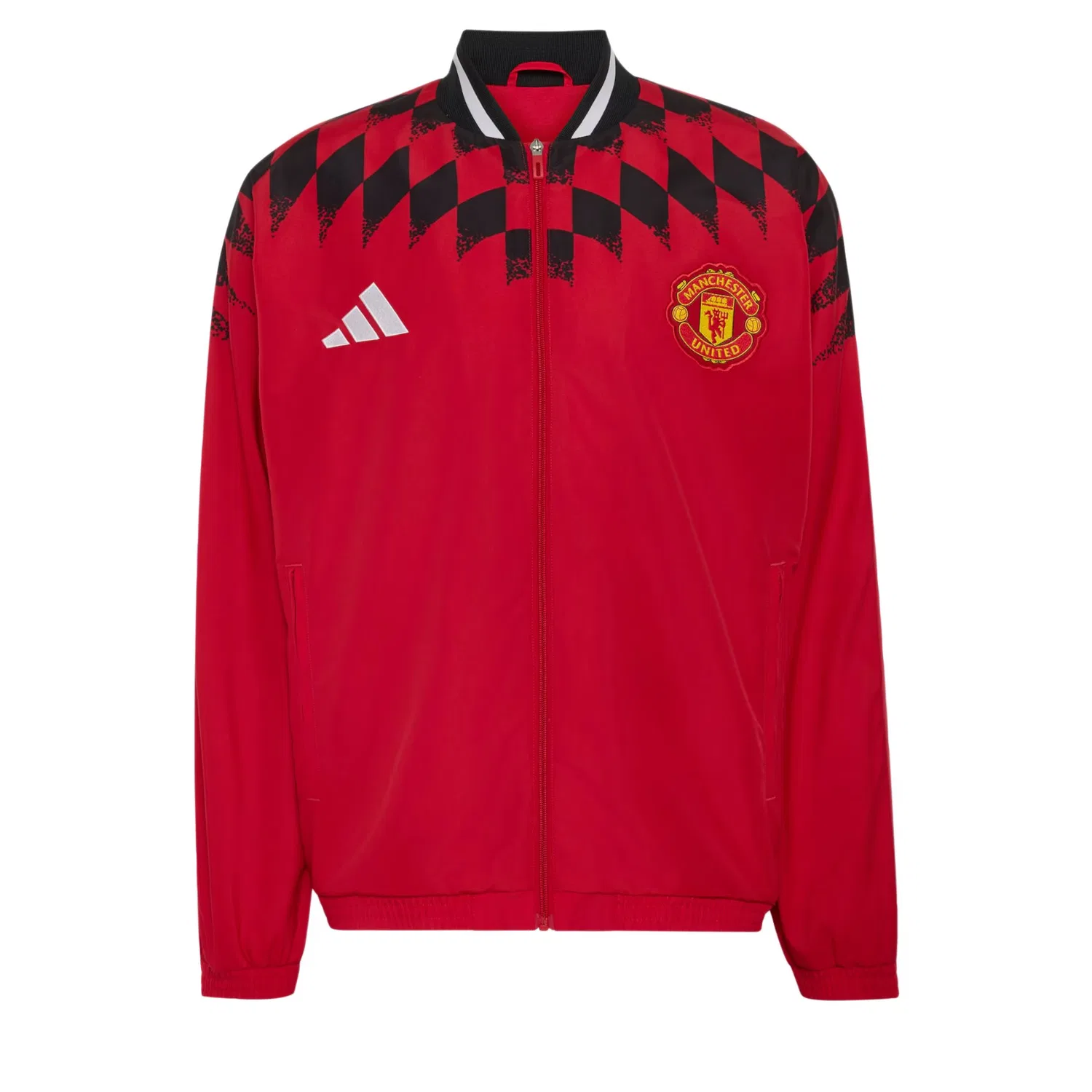 Тренировочная куртка Adidas Performance Manchester United Stadium красного цвета — фото 2