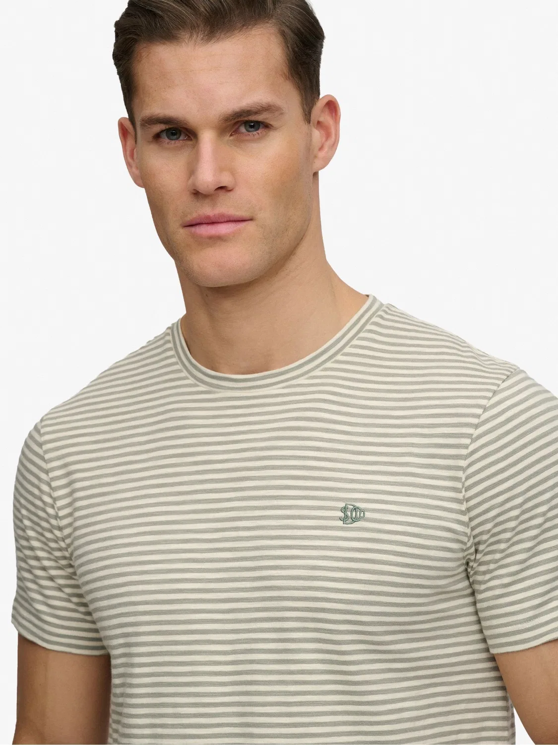Футболка с полоской, классическая, Essential Stripe Superdry, зеленый — фото 3