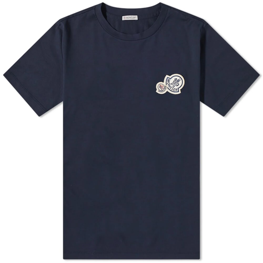 

Футболка Moncler Double Badge Tee, Серый, Футболка Moncler Double Badge Tee