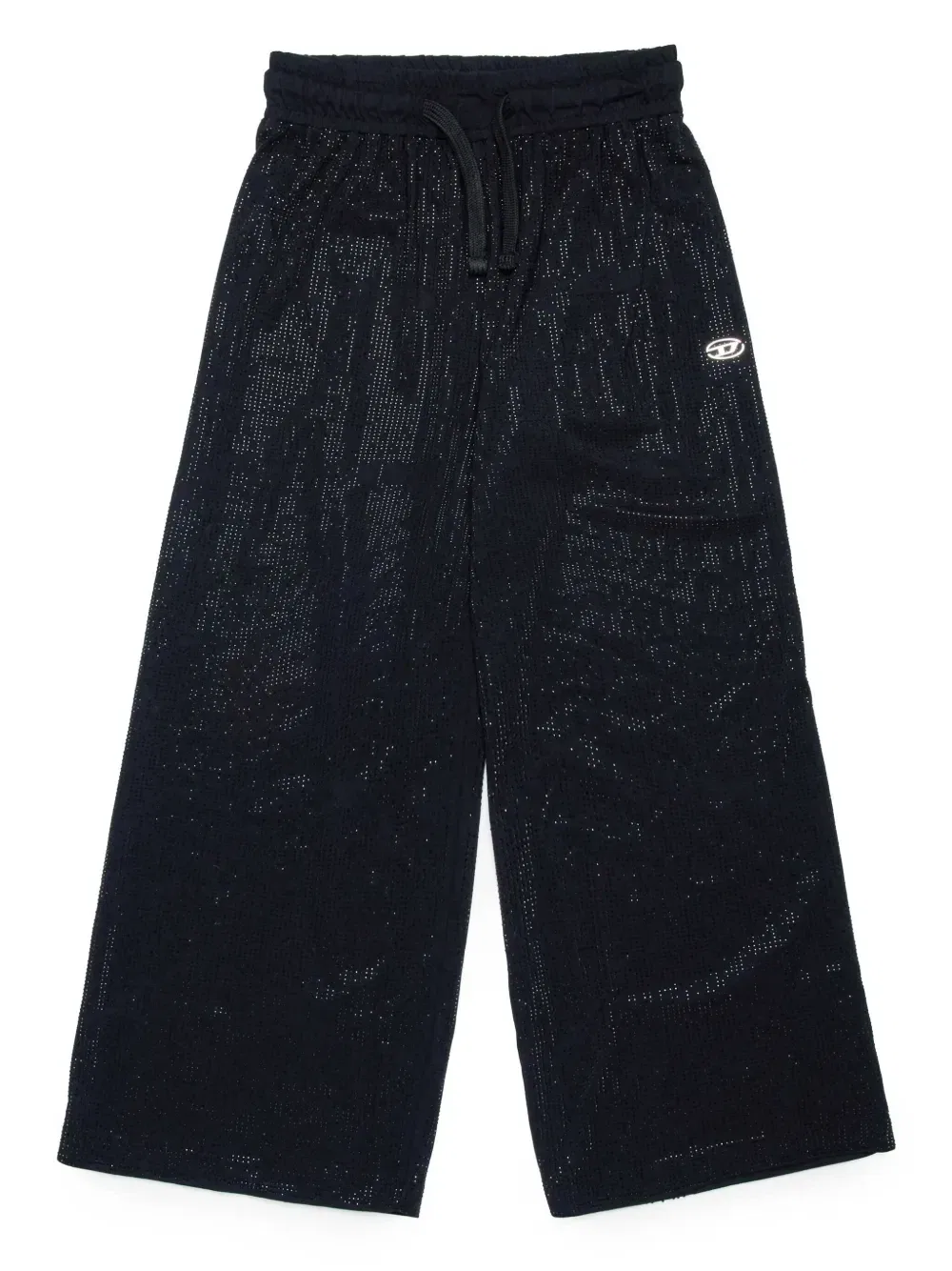 Широкие брюки со стразами Diesel Kids, черный