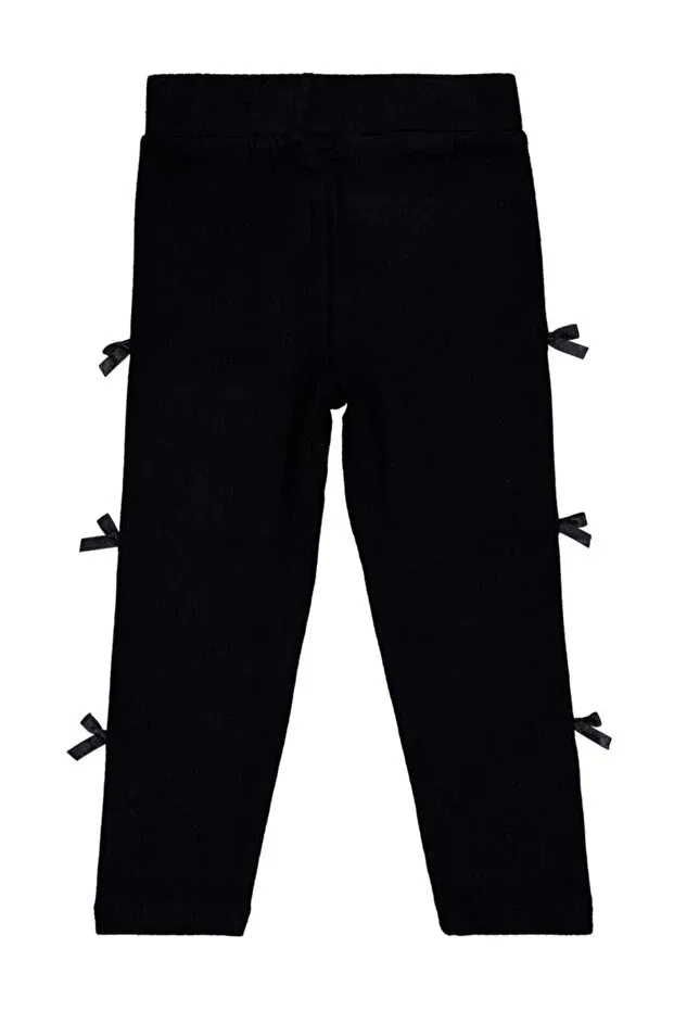 Детские леггинсы для девочек с принтом Bowknot tights Civil Girls, Black — фото 2