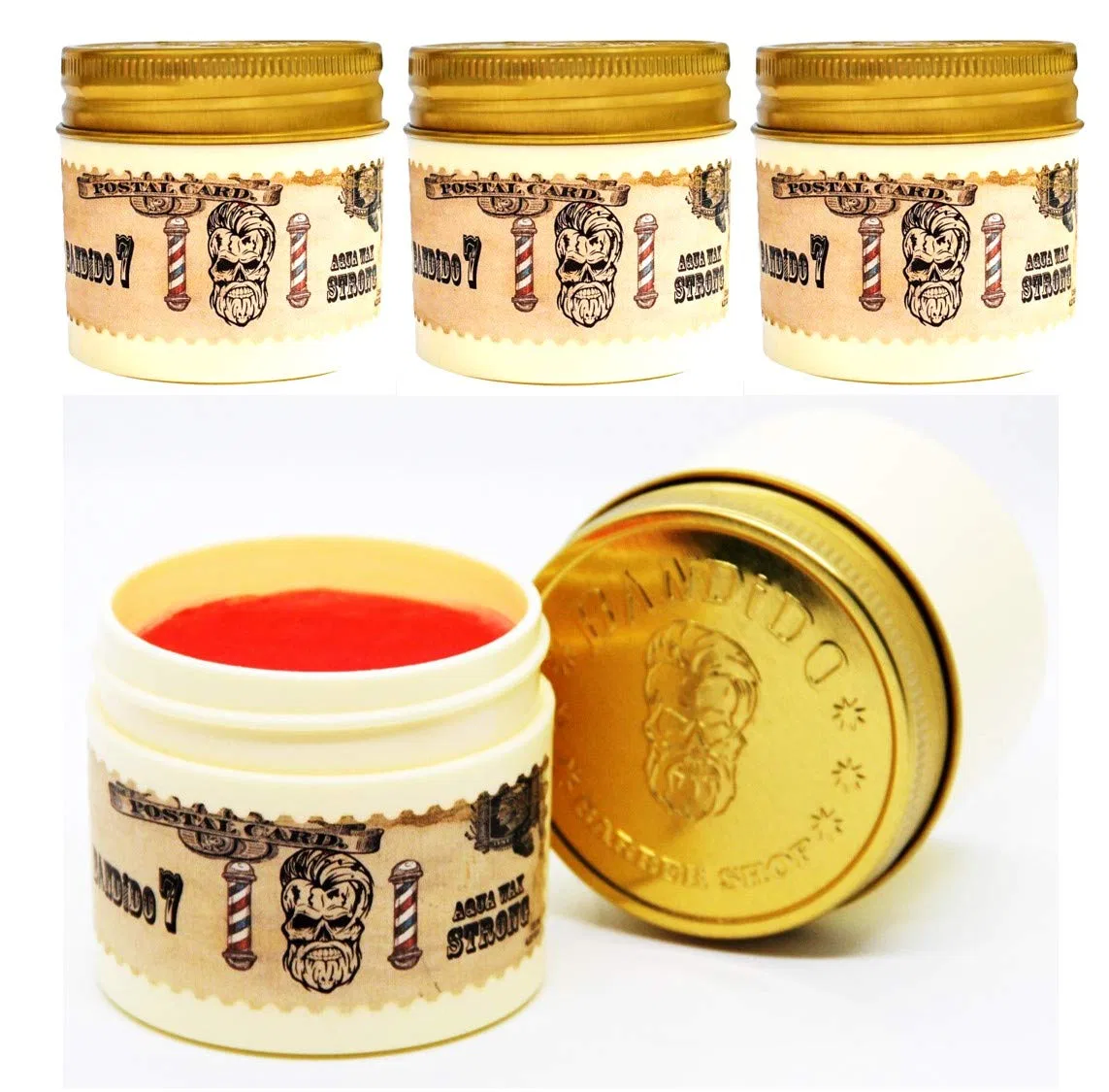 Мужской воск для волос Bandido Aqua Wax No. 7 Red Strong (3 шт.) Bandido