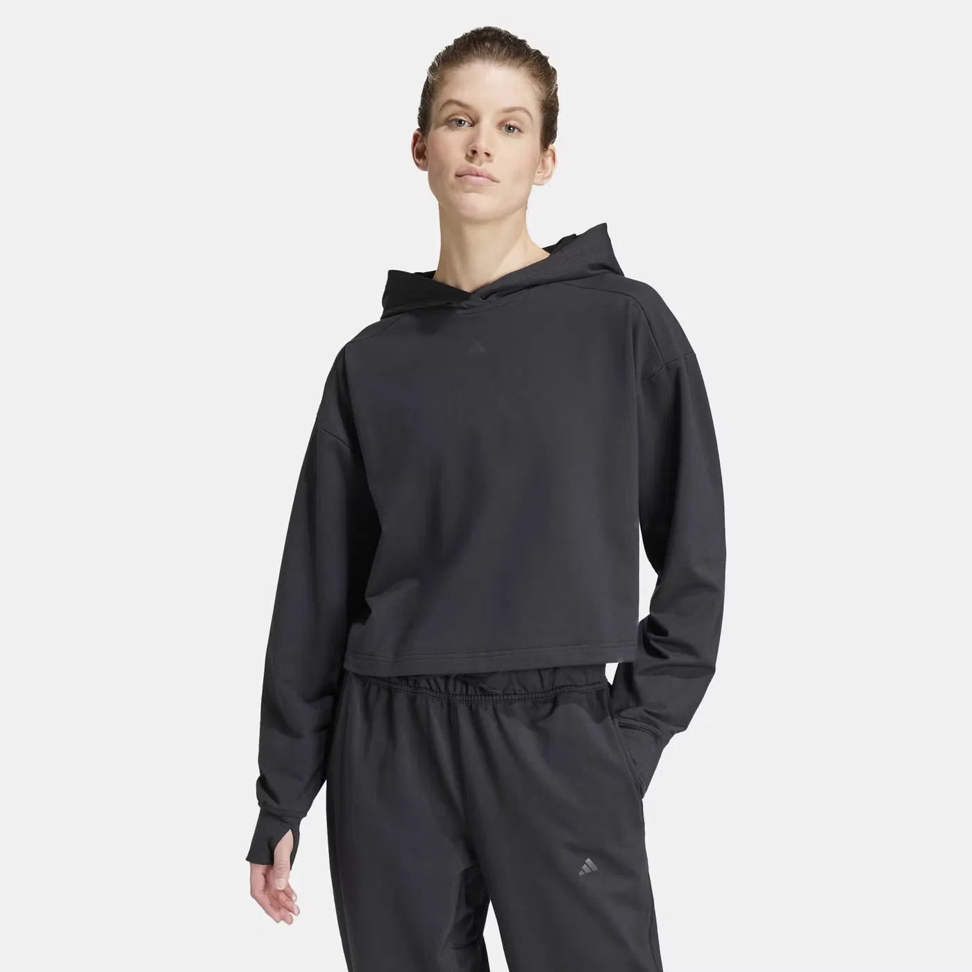 Худи тренировочное свободного кроя Power Training Adidas, черный