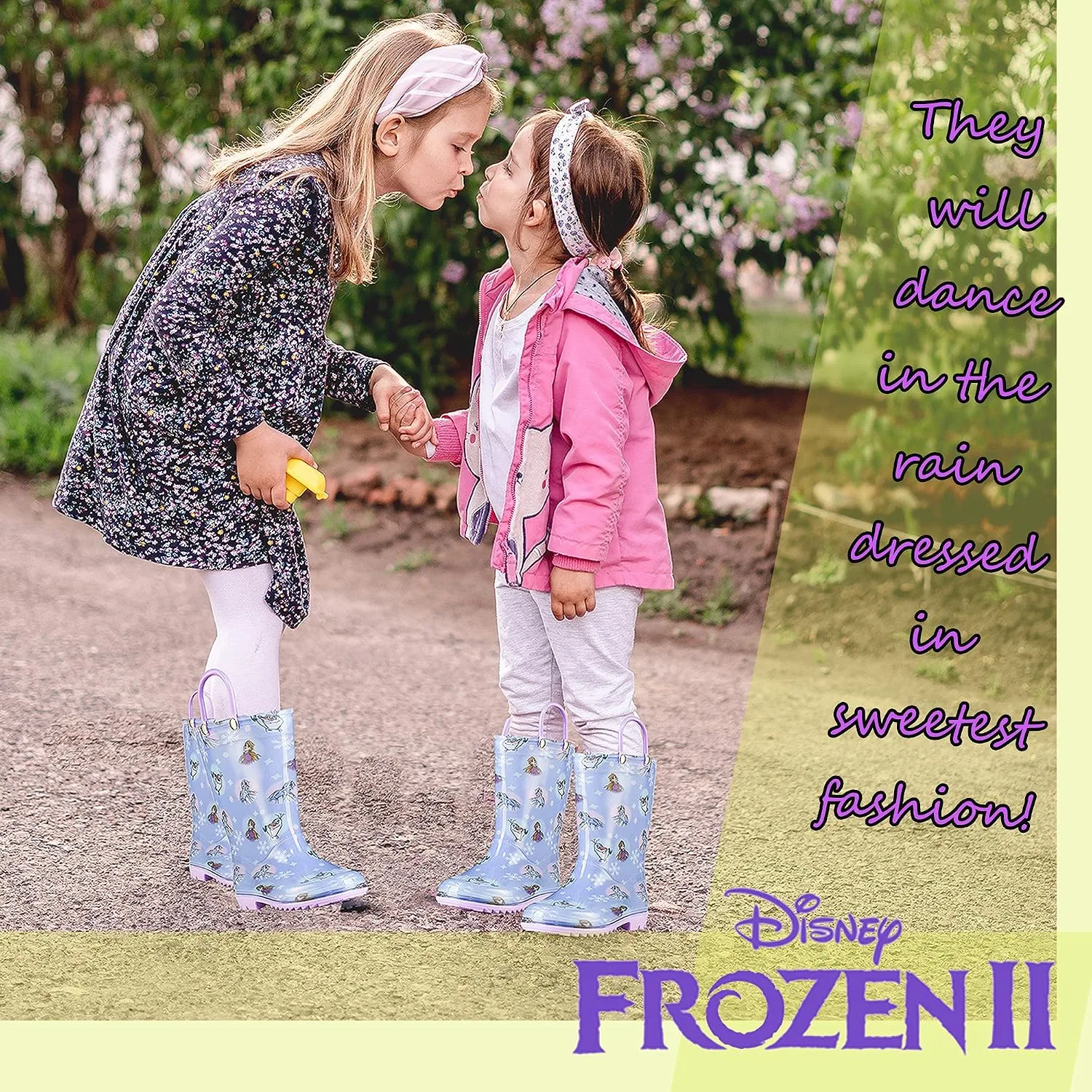 Детские сапоги дождевые для девочек Frozen 2 Disney, Purple — фото 3