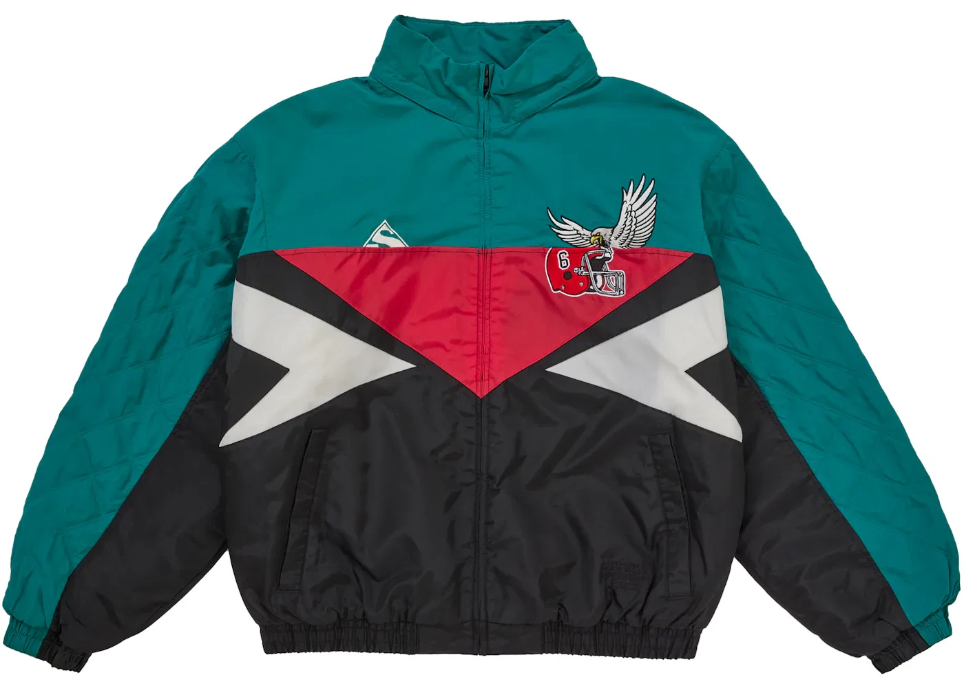 Мужская куртка-стадион с разрезом Split Stadium Jacket Supreme, Teal — фото 4