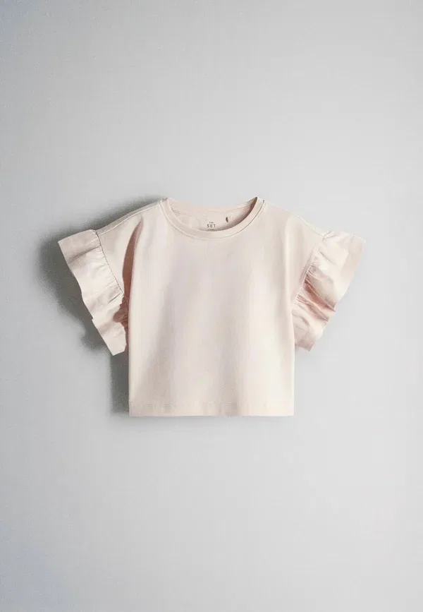 Футболки базовые 4 Pack, хлопок, The Set, Pink, Cream, Purple, фиолетовый/розовый/кремовый — фото 3