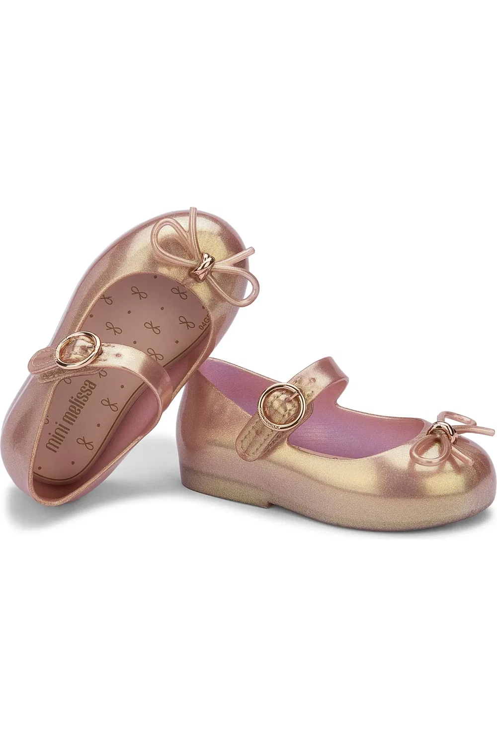 Детские туфли Мэри Джейн с бантом Sweet Mary Jane Mini Melissa, светло-розовый — фото 3
