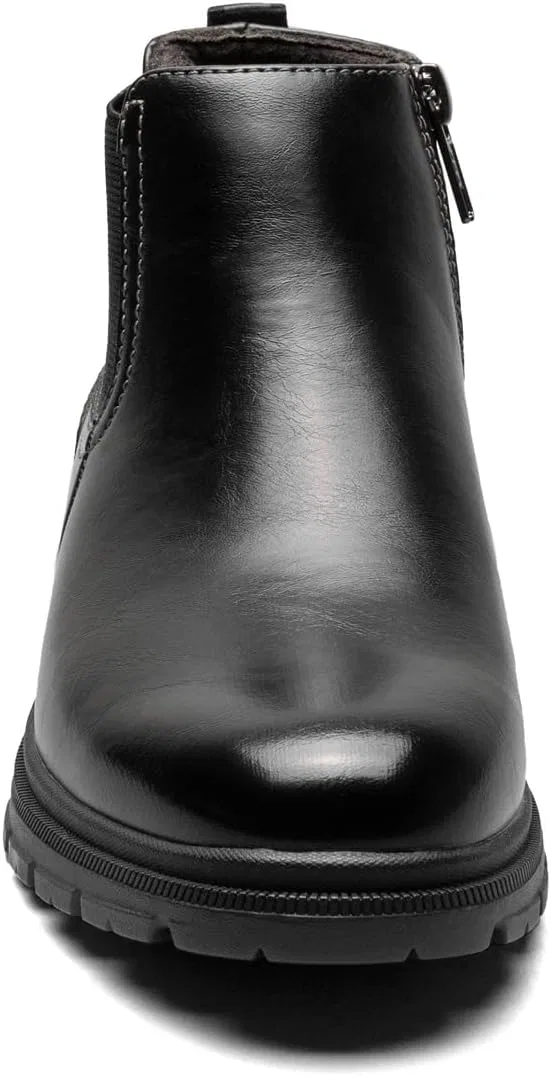 Детские ботинки для мальчиков с гладким мысом Florsheim Lookout Jr., Black — фото 3