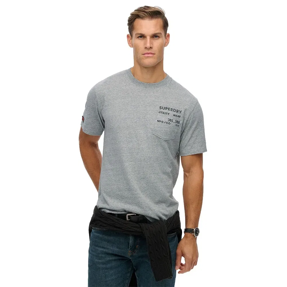 Футболка Superdry Utility Loose Fit с коротким рукавом, серый