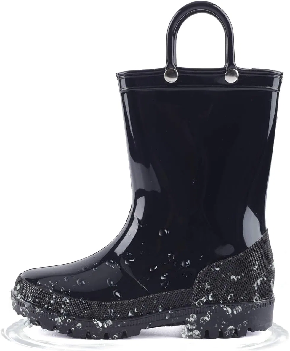 Детские резиновые сапоги для мальчиков HugRain, Black