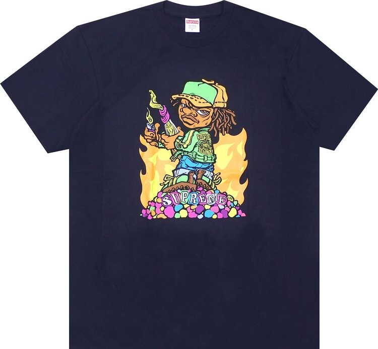 

Футболка Supreme Molotov Kid Tee 'Navy', синий