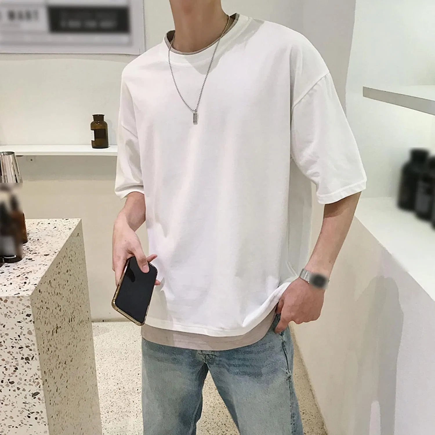 Мужская спортивная футболка Slim Fit Athletic, White — фото 2