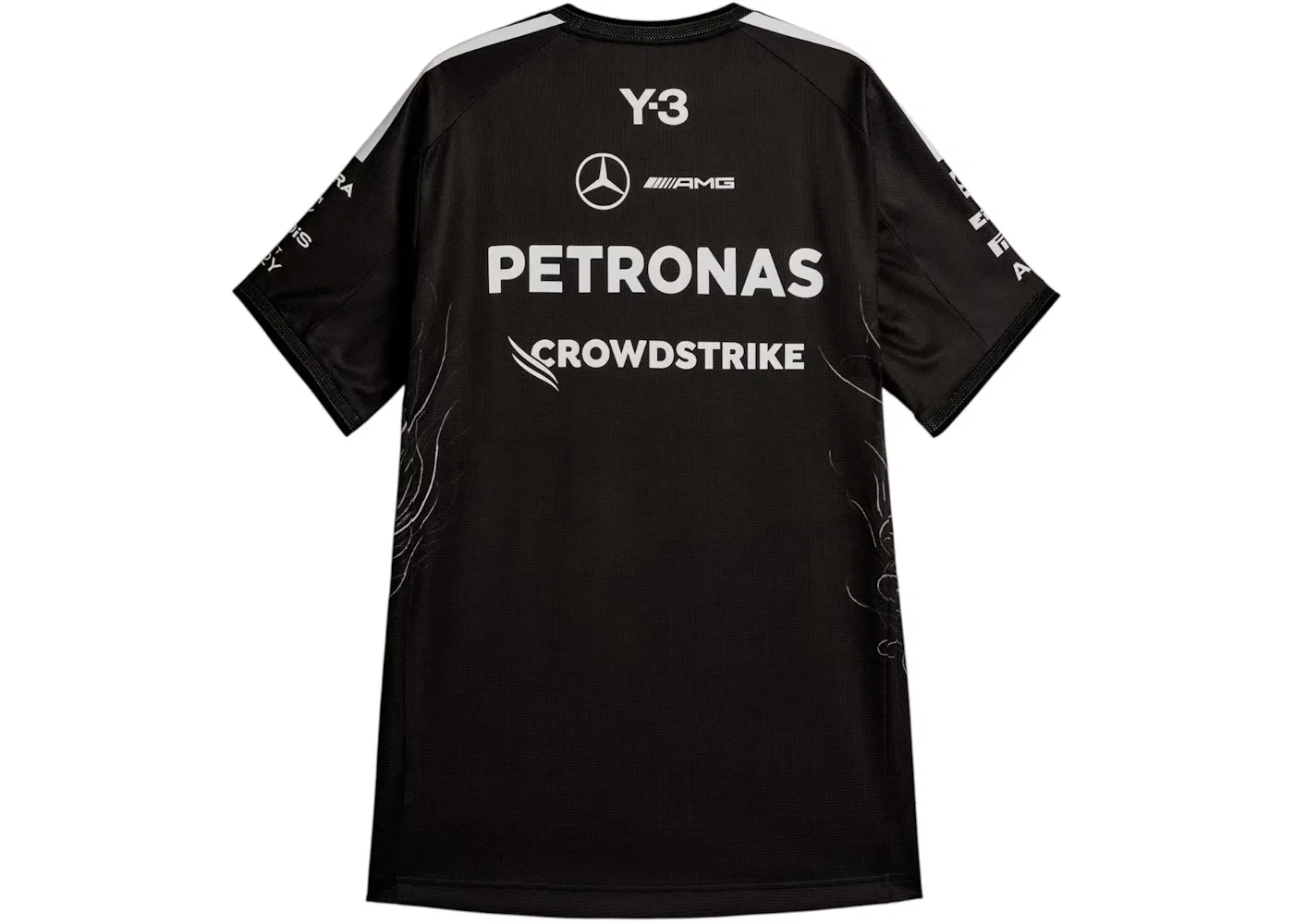 Мужская джерси с длинным рукавом Y-3 Mercedes Amg Petronas Formula 1 Driver Jersey Adidas, Black — фото 2