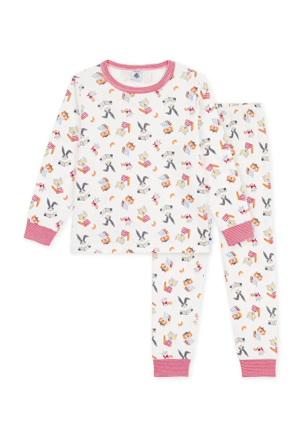 Комплект пижамы унисекс Petit Bateau, Marshmallow Multico