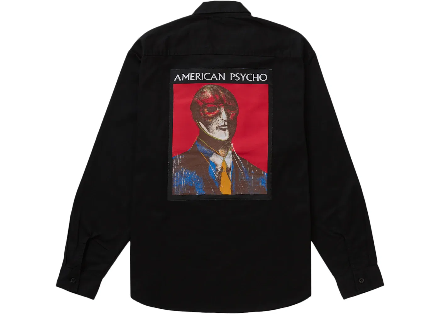 Мужская рубашка с длинным рукавом American Psycho Work Shirt Supreme, Black