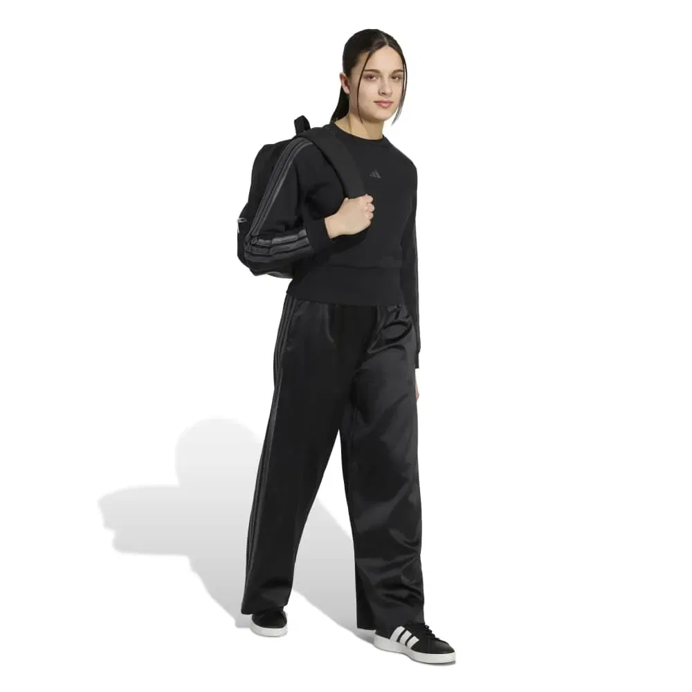 Детский свитшот для девочек с сатиновыми полосами Satin Sweatshirt Adidas, Black — фото 4