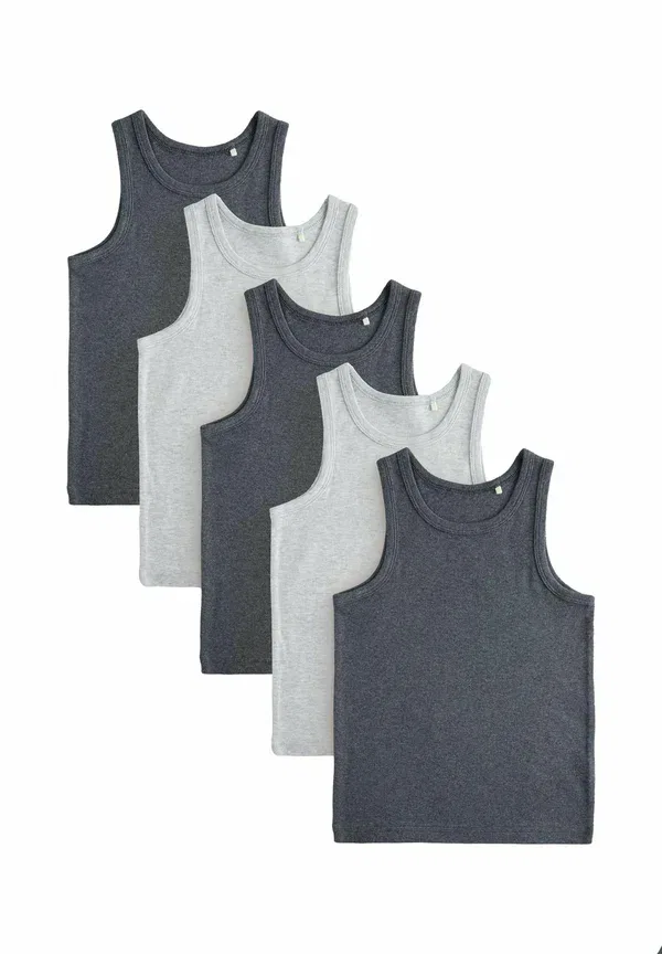 Комплект из 5 топов Marl, Next, Charcoal Grey, серый