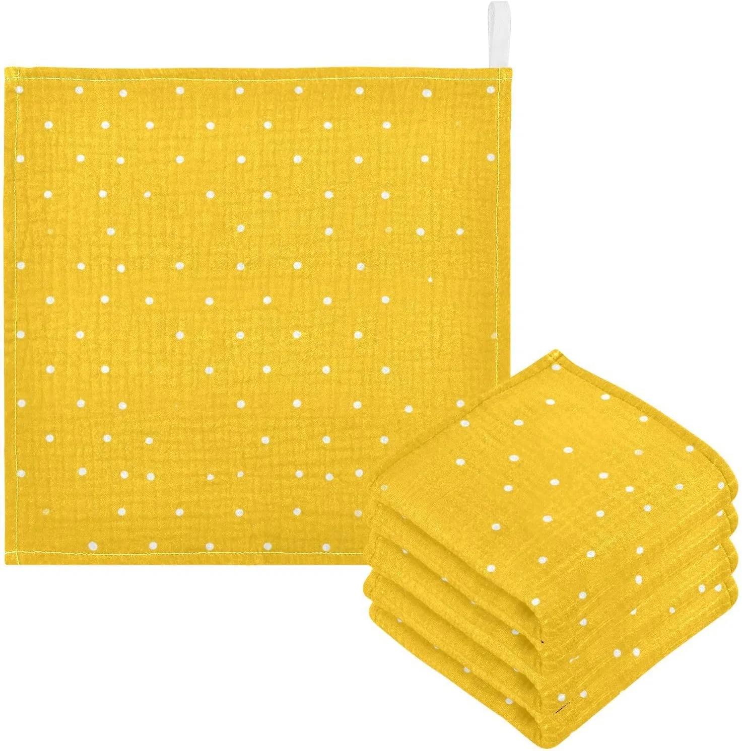 Махровые детские салфетки JUMBEAR, 5 штук, 30x30 см, Цвет A — фото 2