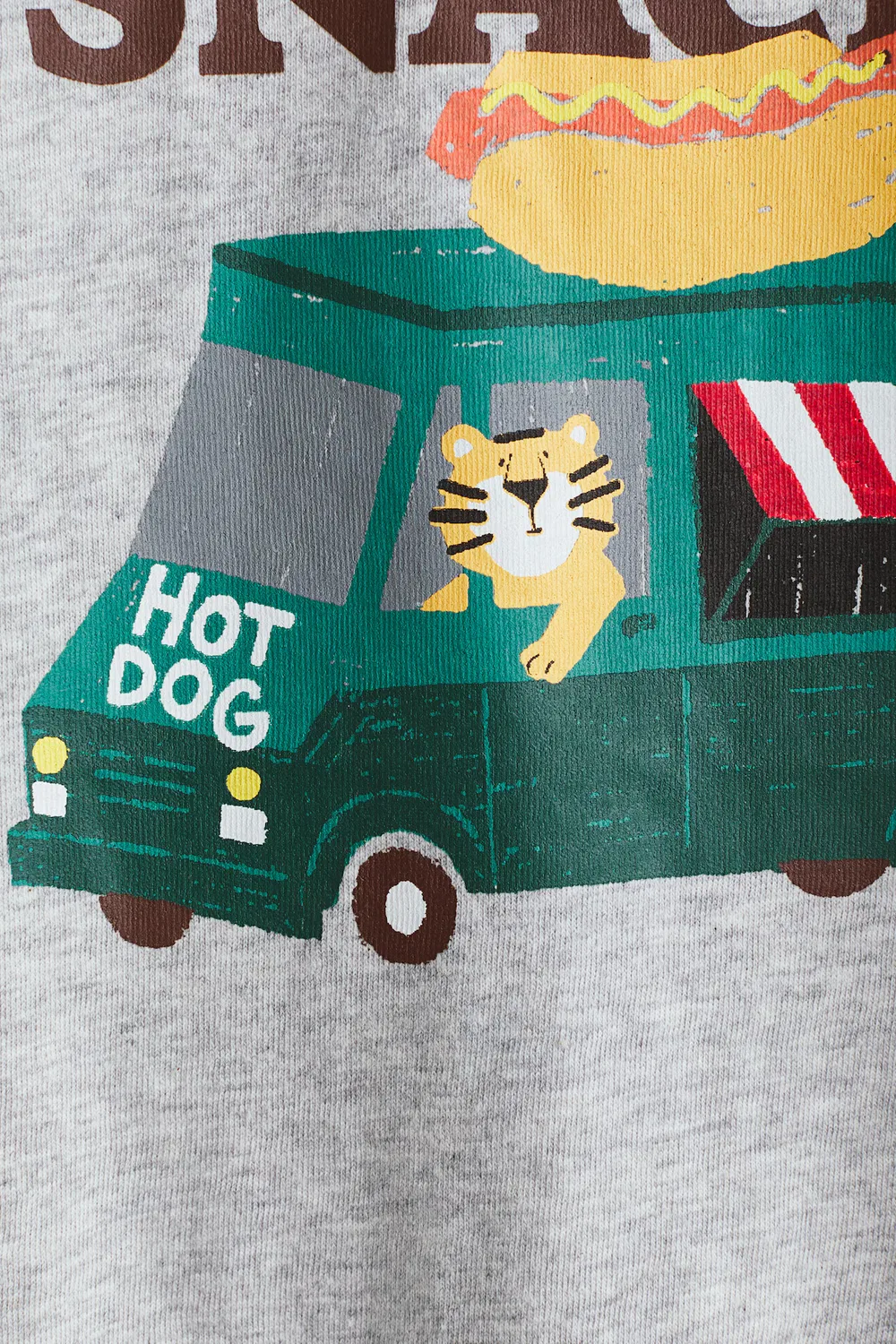 Хлопковая футболка с принтом H&M, Graumeliert/Street Snacks — фото 2