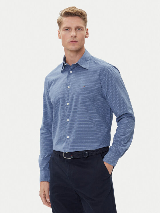 

Рубашка regular fit MW0MW39438 Tommy Hilfiger, синий