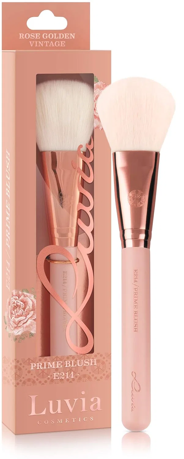 Кисть для румян «Prime Blush Brush E214» от Luvia Luvia Cosmetics, Nude/Rose Gold