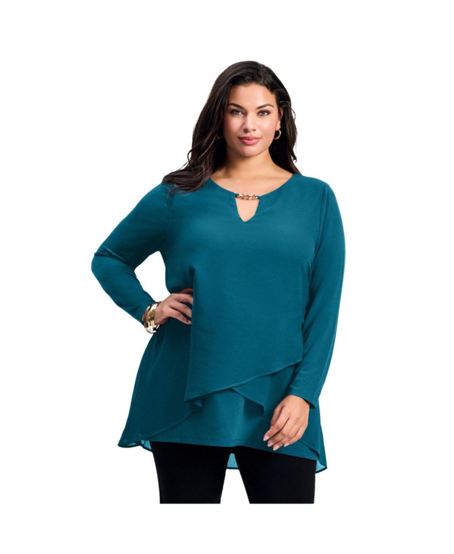 

Женская туника Fantasia с накладкой и цепочкой AVENUE, Teal