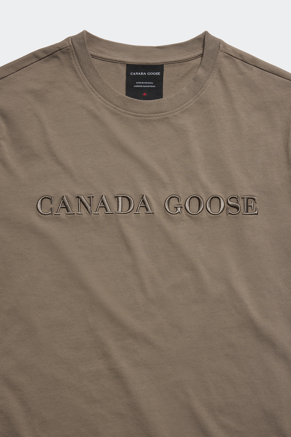 Футболка Canada Goose Emersen Embroidered Crewneck T-Shirt, Taupe Grey — фото 2