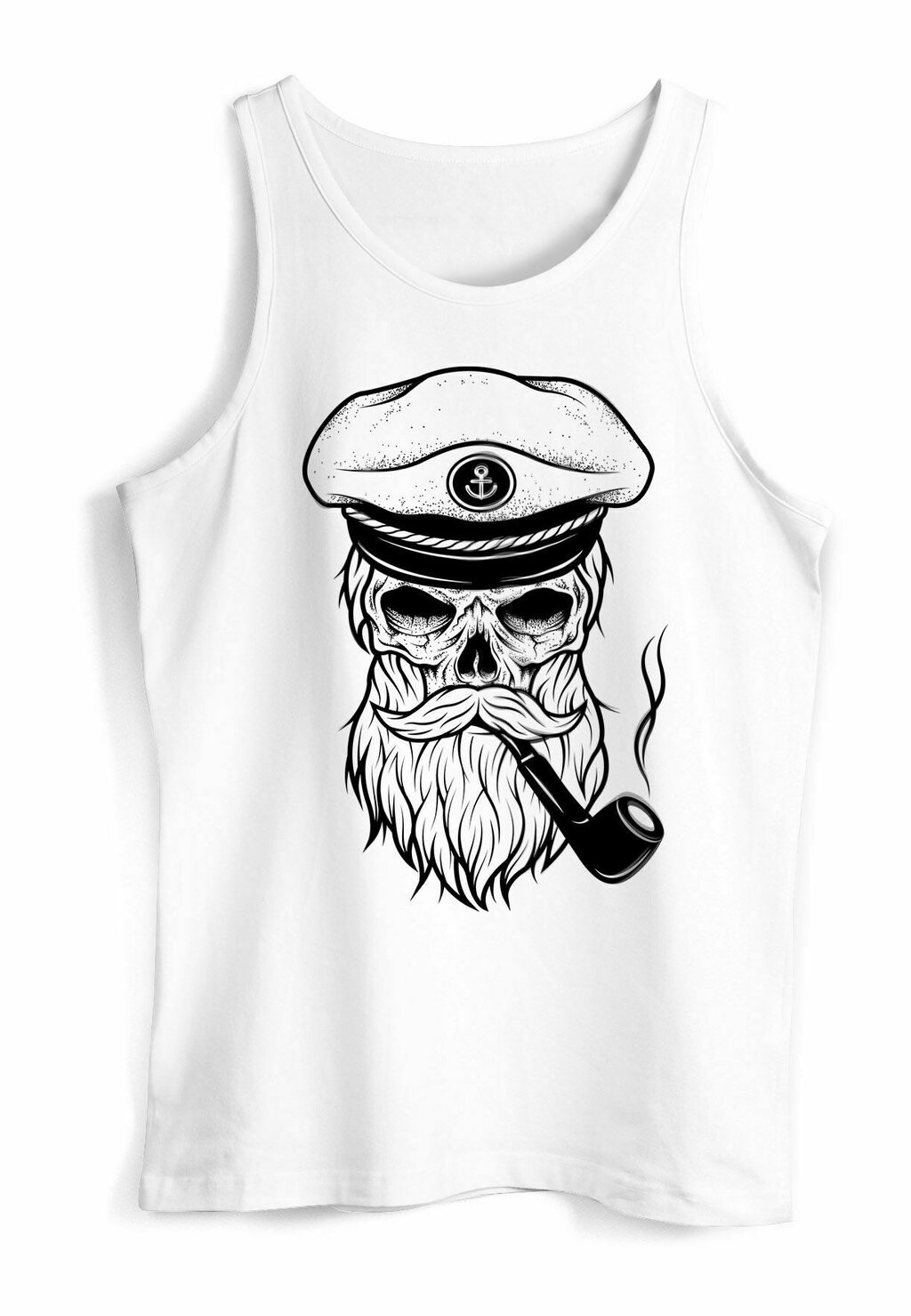 

Топ TOTENKOPF KAPITÄN CAPTAIN SKULL BARD HIPSTER SEEM Neverless, белый