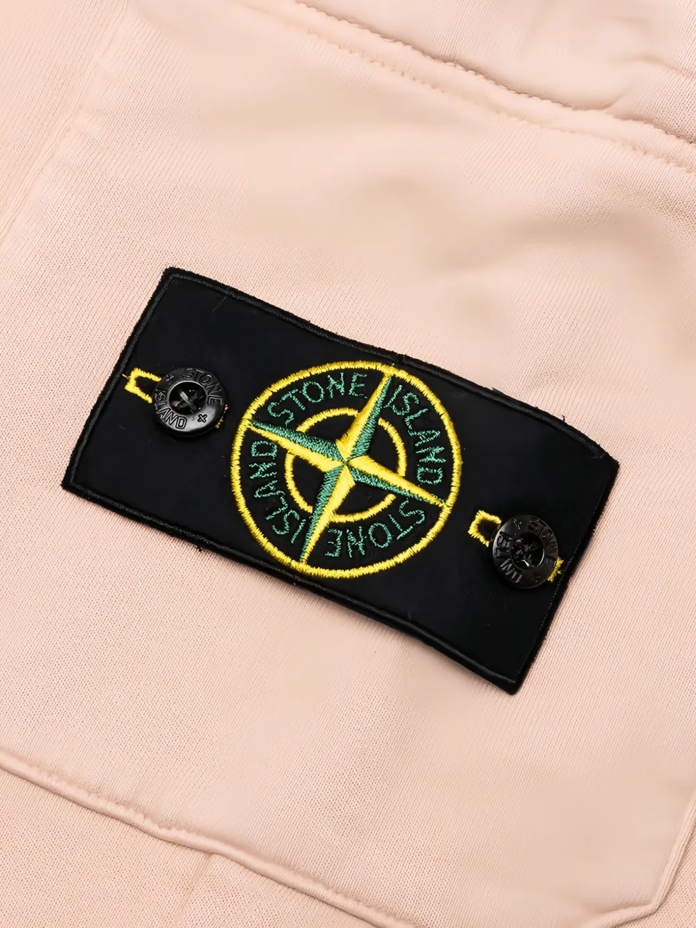 Хлопковые брюки с накладными карманами Stone Island, розовый — фото 4