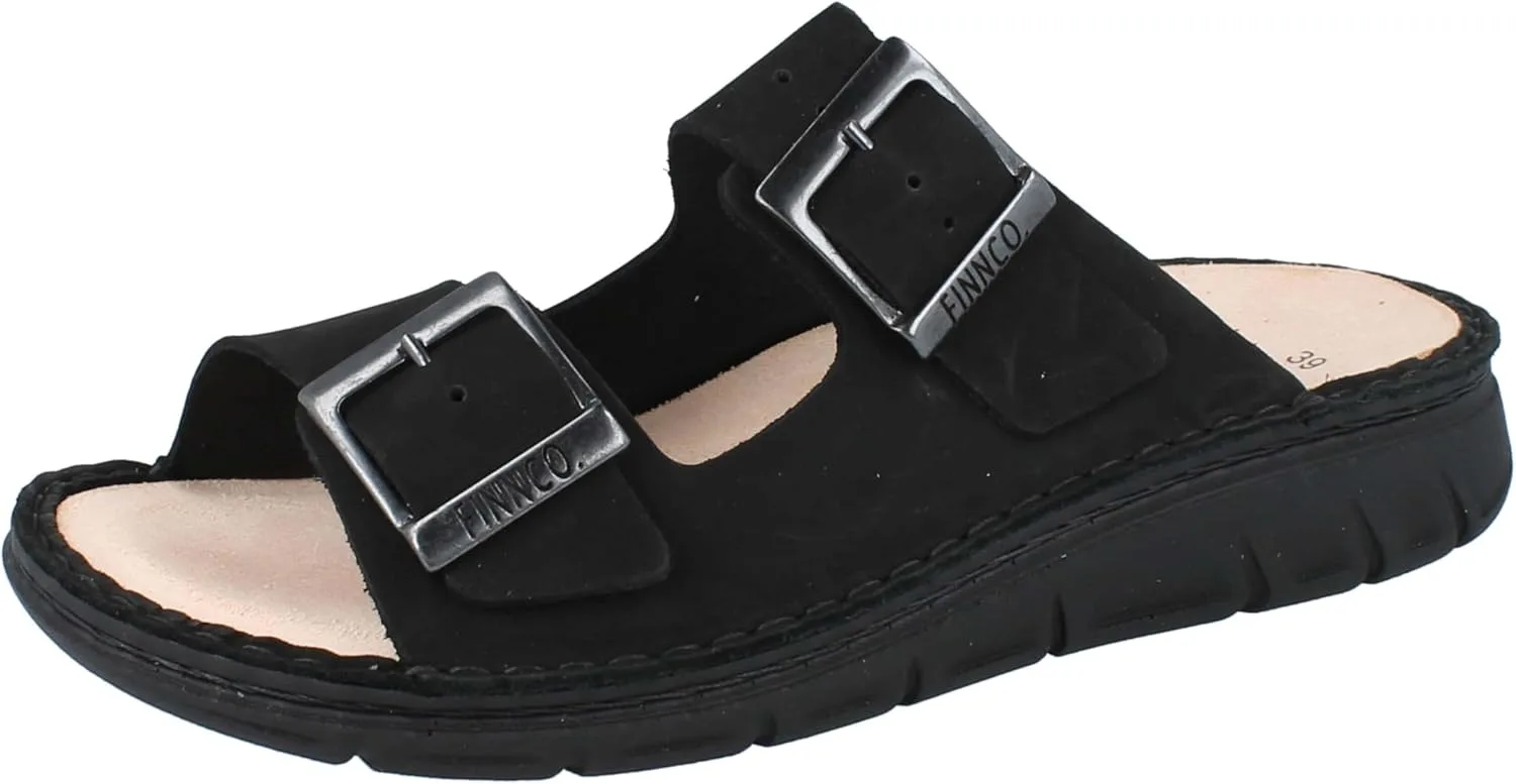 Мужские и женские туфли Finn Comfort FINNCO Cayman Soft, черные, из нубуковой кожи