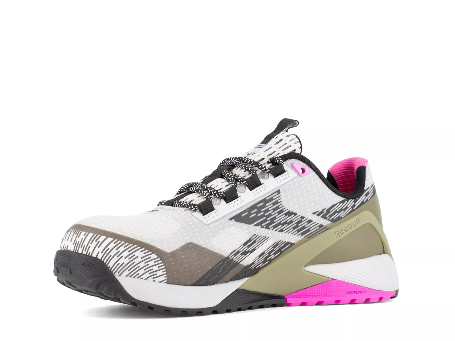 Кроссовки Reebok Work Nano X1 Composite Toe Work Sneaker - Women's, белый/серый/темно-зеленый — фото 4
