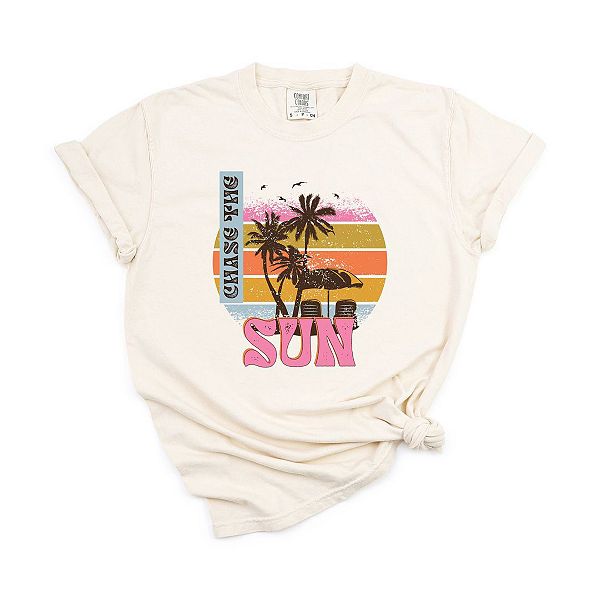 

Футболка Chase the Sun с эффектом винтажной покраски Simply Sage Market, Ivory, Зеленый, Футболка Chase the Sun с эффектом винтажной покраски Simply Sage Market, Ivory