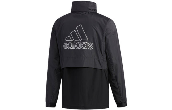 Куртка adidas Outdoor Splicing Causual Sports Jacket Male Black, черный — фото 2