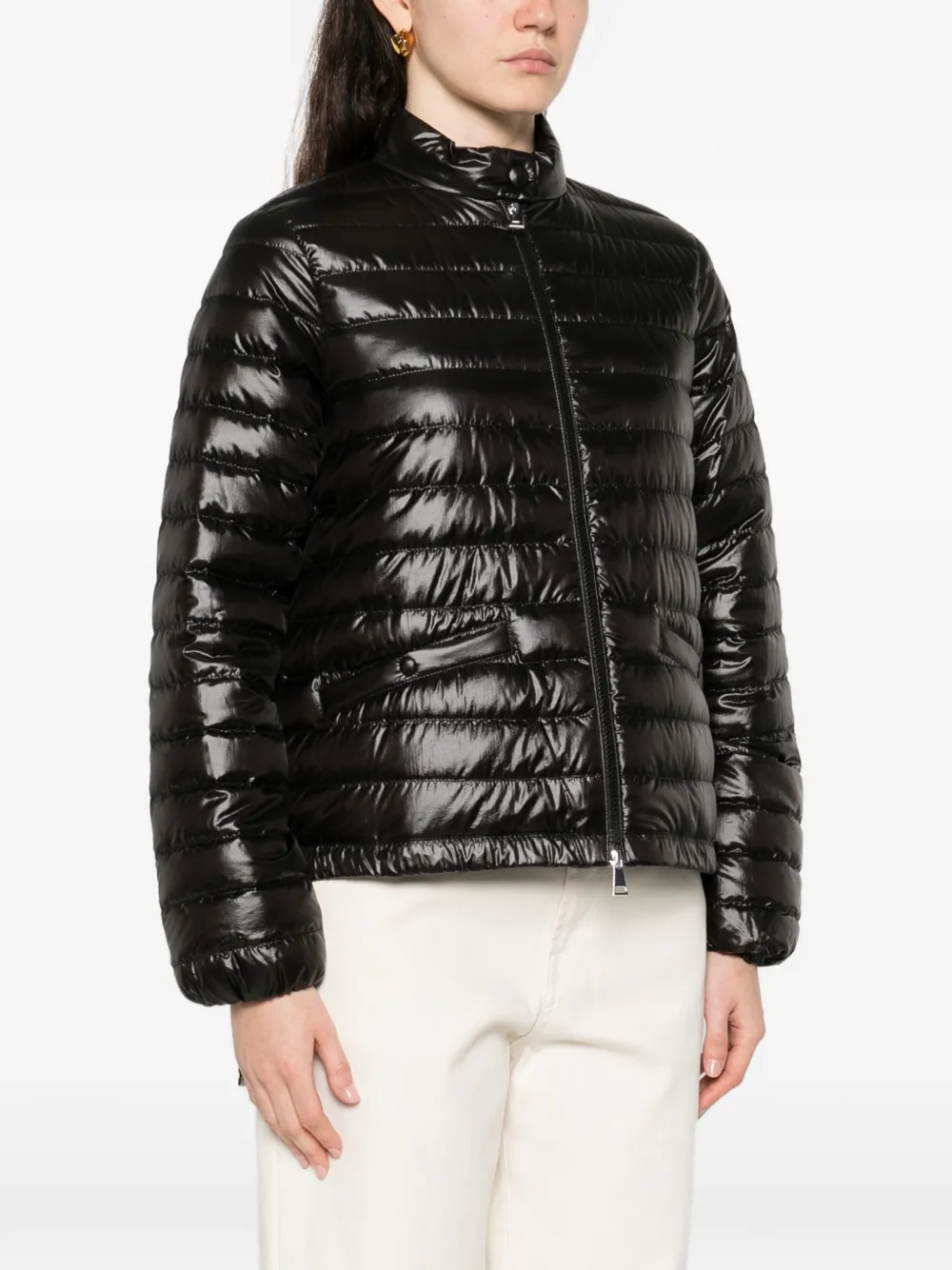 Стеганая куртка Azalee на молнии Moncler, черный — фото 3