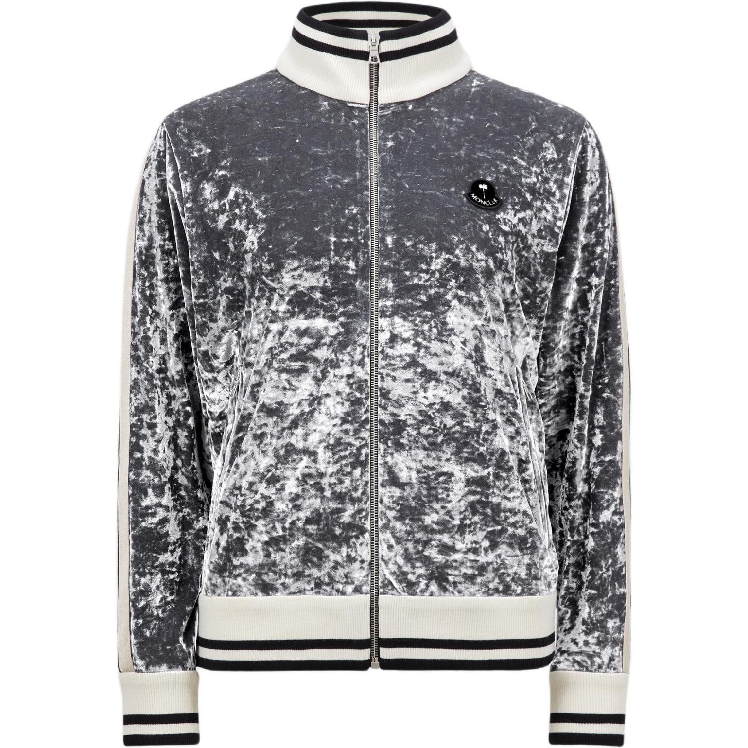Толстовка Genius X Palm Angels с молнией и ворсом Moncler, черный — фото 3