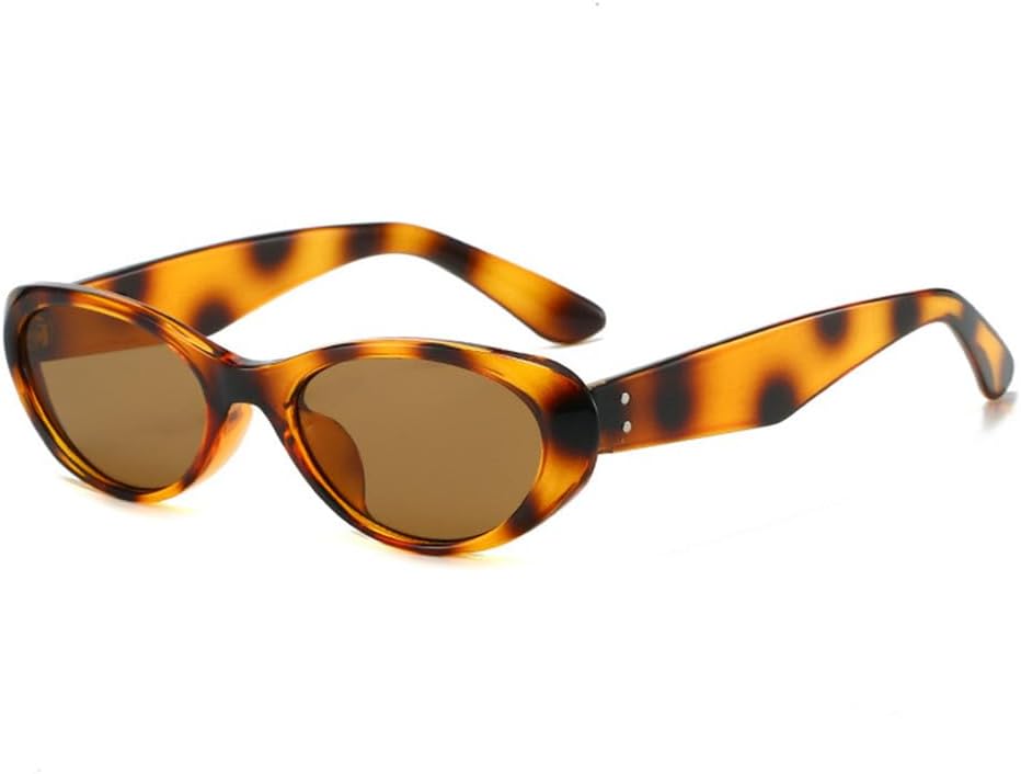 

Солнцезащитные очки «кошачий глаз» для женщин и мужчин с заклепками, леопардовый принт, защита от ультрафиолета UV400, для занятий спортом на открытом воздухе, бега и езды на велосипеде UYPTK, Leopard Tea