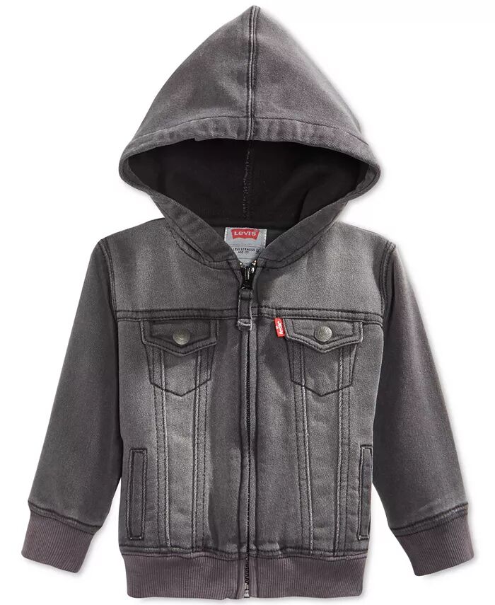 

Вязаная куртка с капюшоном для мальчиков и девочек Levi's, серый