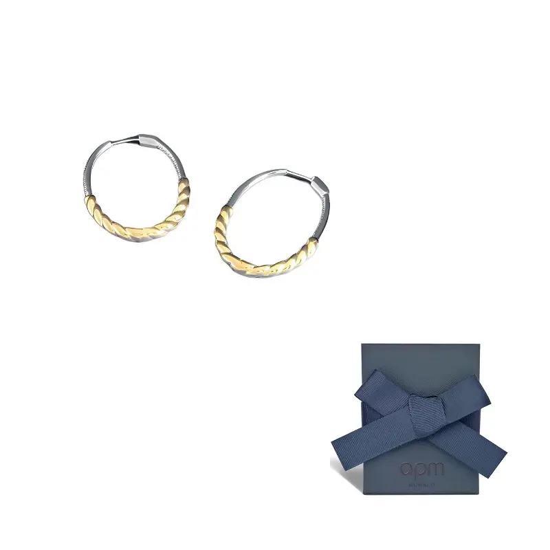 

Apm Monaco Серьги из стерлингового серебра 925 пробы для женщин серебро/золото