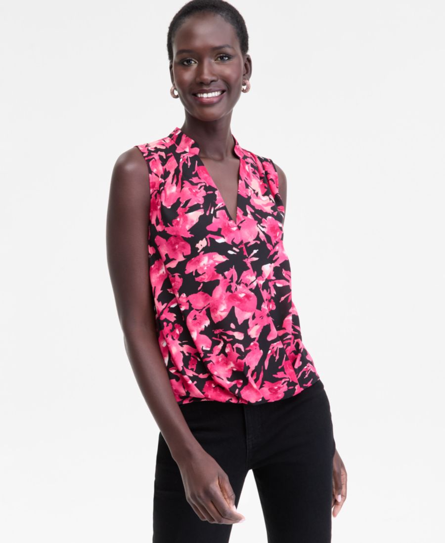 

Женская майка с принтом и запахом INC International Concepts, Painted Garden