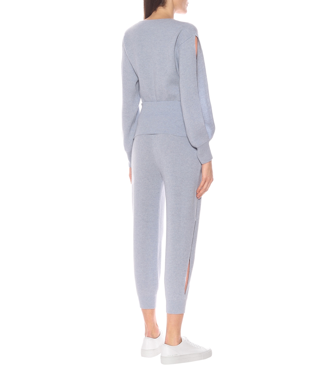 Спортивные брюки из кашемира и шерсти Stella McCartney, Angel Blue — фото 3