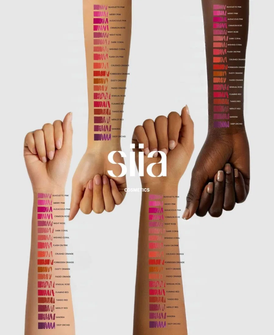 Набор из двух матовых помад Siia Cosmetics, m 555 crimson rose — фото 4