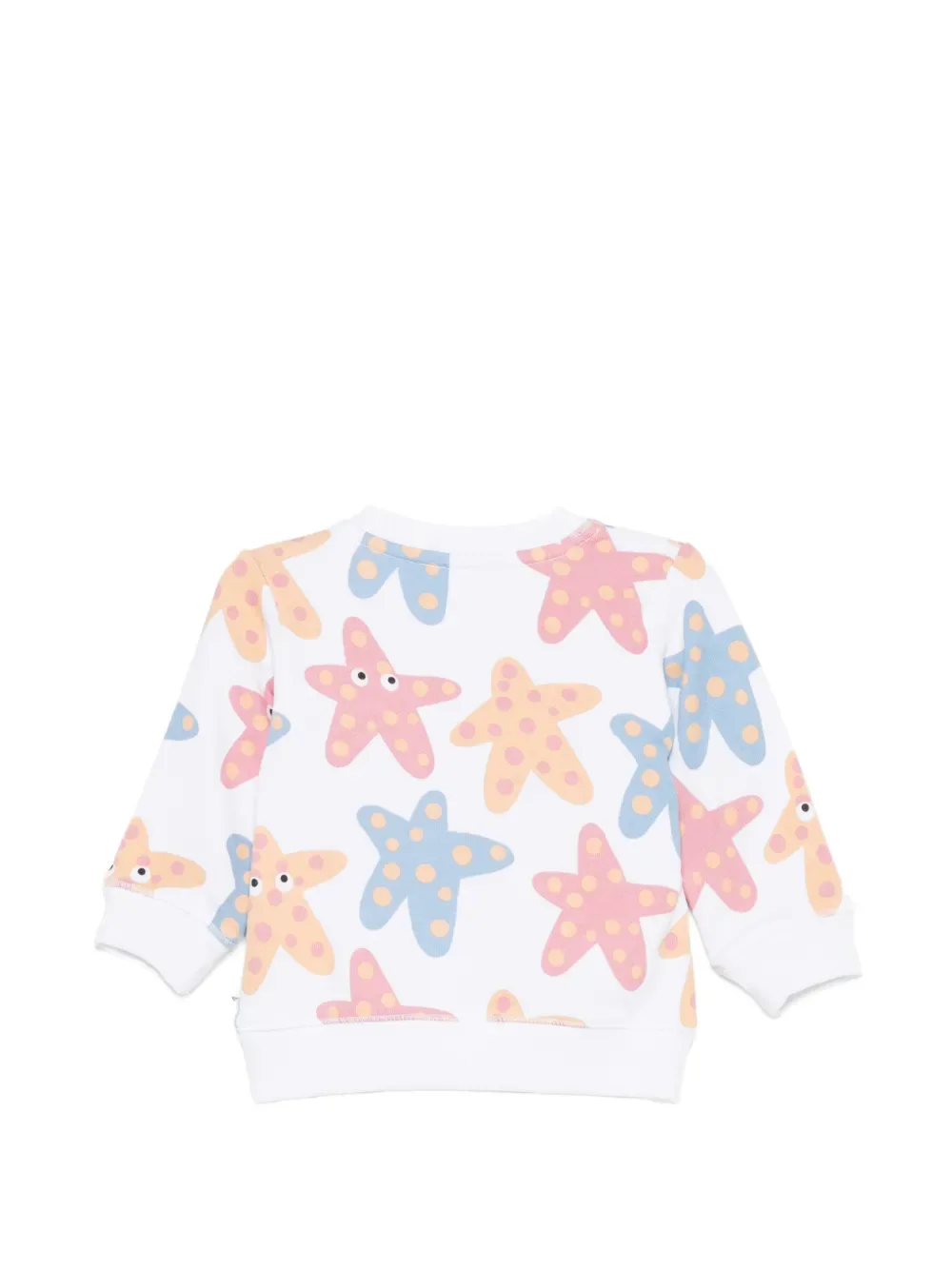 Свитшот с принтом морской звезды Stella McCartney Kids, белый — фото 2