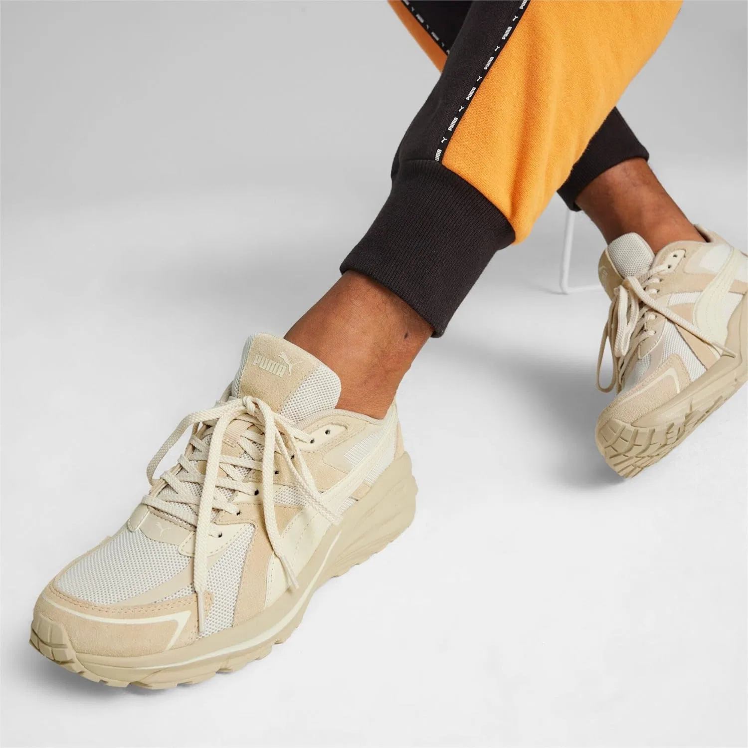 PUMA Hypnotic LS унисекс низкие кроссовки для взрослых, Putty Alpine Snow Beige White — фото 3