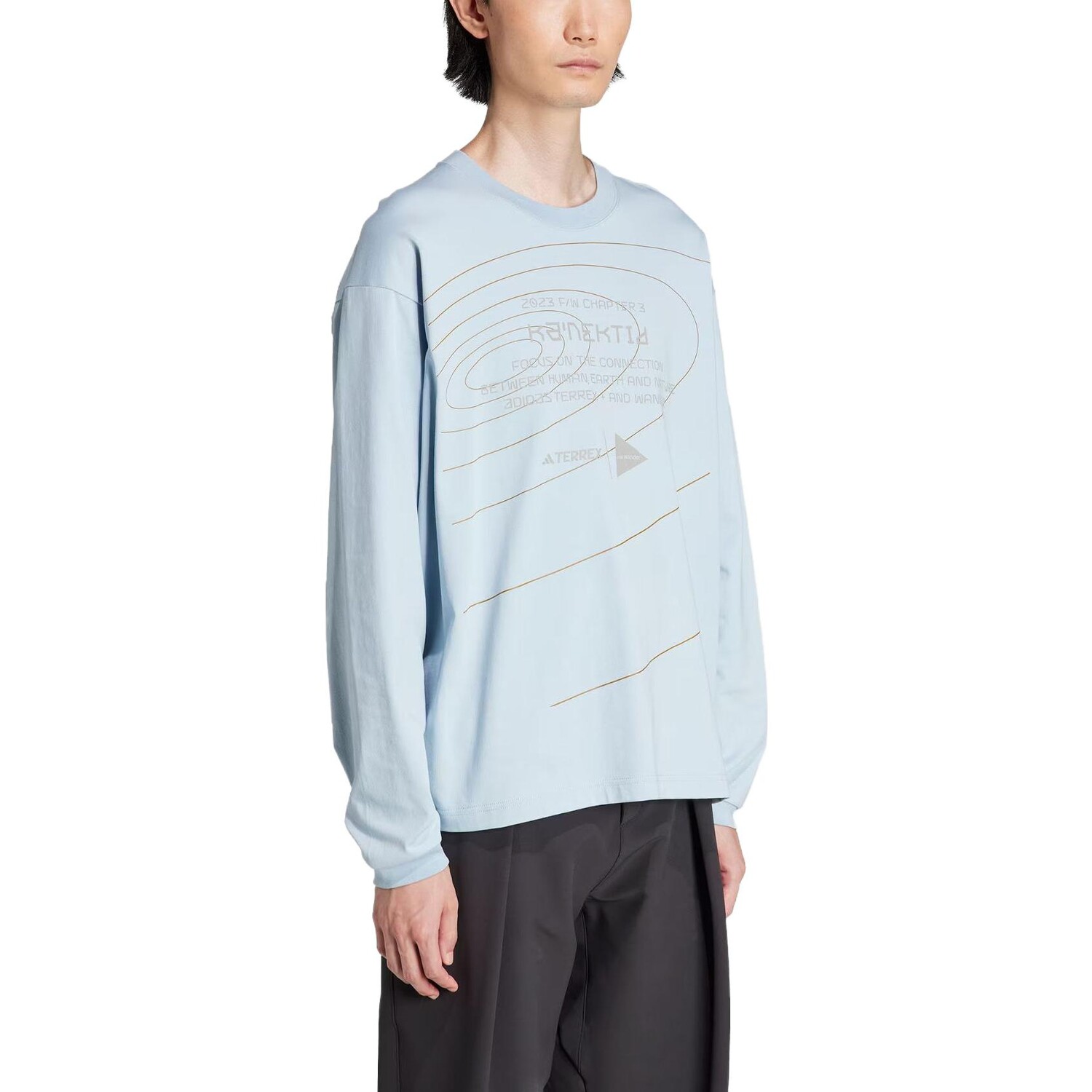 Футболка TERREX X And Wander унисекс светло-голубая Adidas, светло-голубой — фото 3