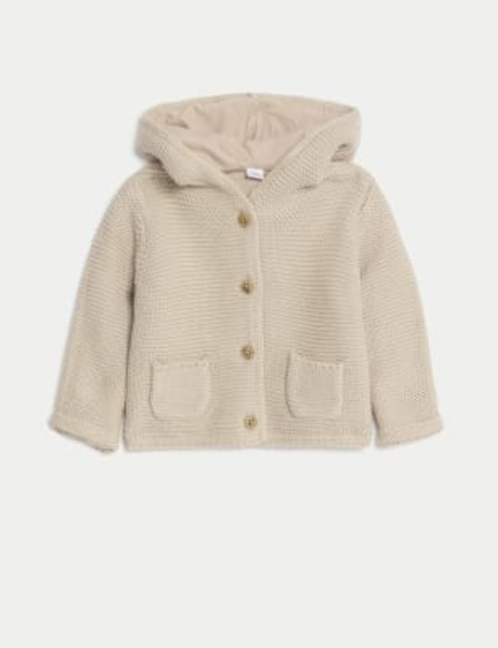 

Кардиган с капюшоном из чистого хлопка Marks & Spencer, цвет Oatmeal