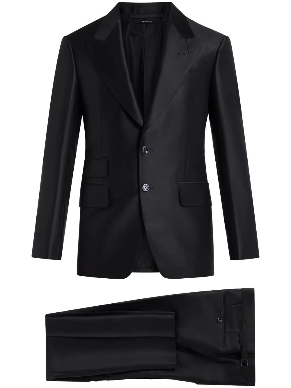 

Костюм из смесовой шерсти с однобортным пиджаком TOM FORD, черный