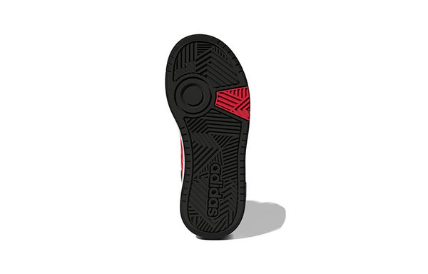 Кроссовки hoops mid 'black white vivid red' Adidas, белый — фото 4