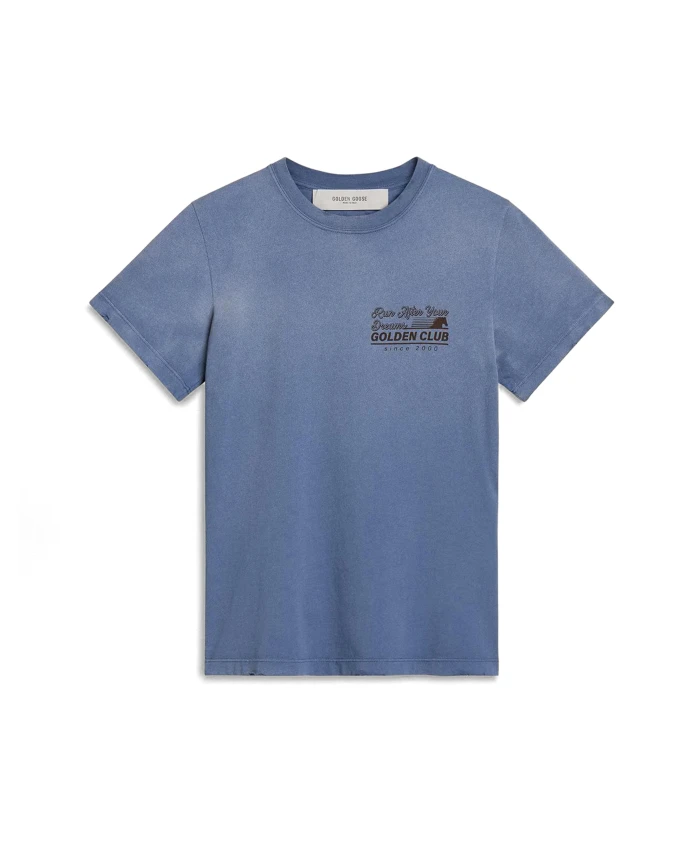 

Женская облегающая футболка с длинными рукавами Journey Golden Goose, синий